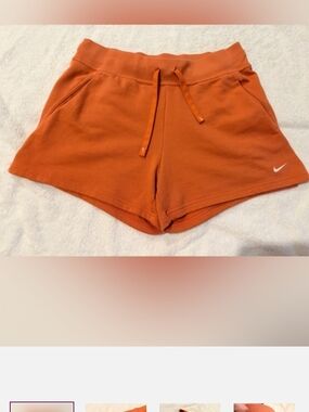 Nike Women’s Orange Athletic Drawstring Shorts New